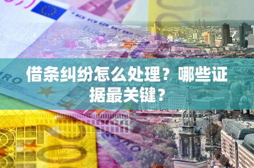 北京借条纠纷怎么处理？哪些证据最关键？