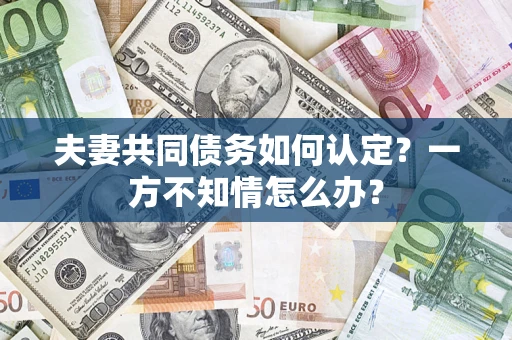 北京夫妻共同债务如何认定？一方不知情怎么办？