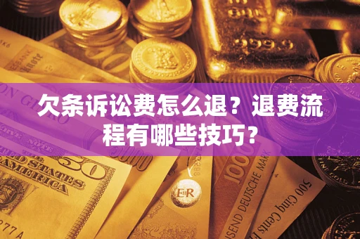 北京欠条诉讼费怎么退？退费流程有哪些技巧？